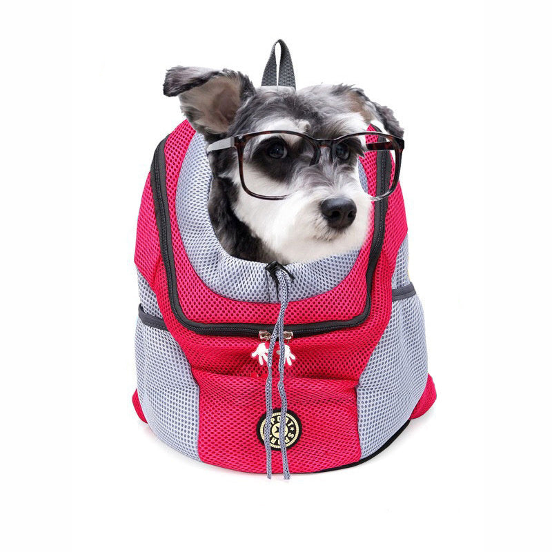 Pet Dog Carrier Bag Carrier For Dogs Backpack Out Double Shoulder Portable Travel Backpack Outdoor Pet Dog Carrier Bag Mesh