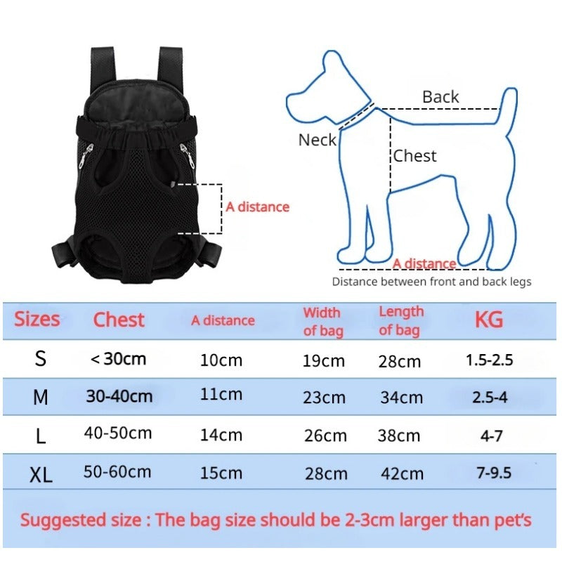 Pet Dog Carrier Backpack For Small Dogs Breathable Portable Dog Bag Adjustable Dog Front Carrier For Hiking Camping Traveling